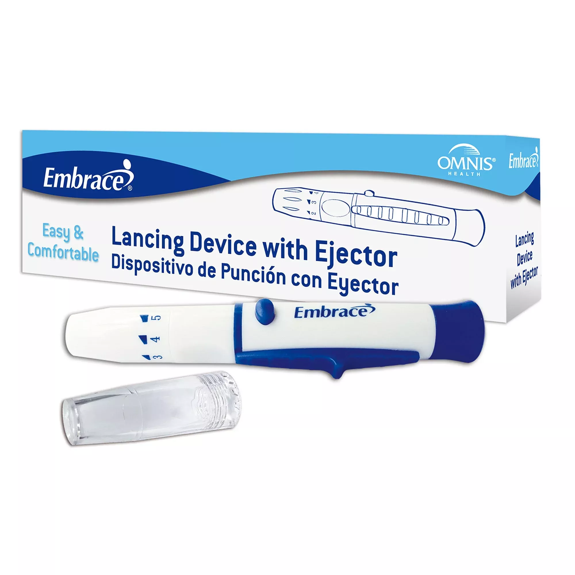 Embrace Lancing Device with Ejector