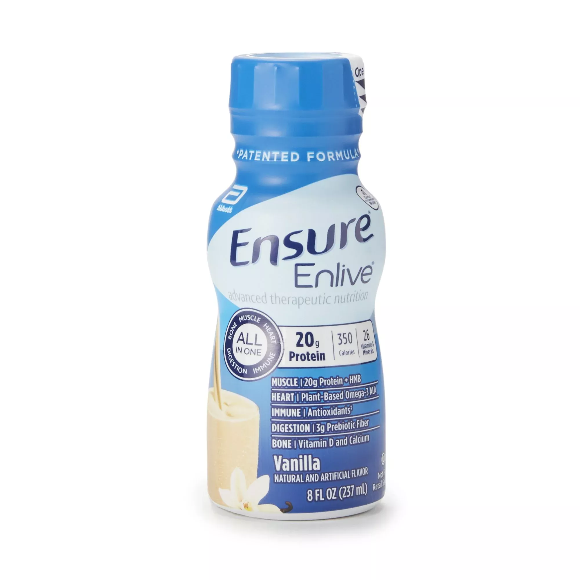 Ensure Enlive Vanilla Advanced Nutrition Shake, 8-ounce bottle