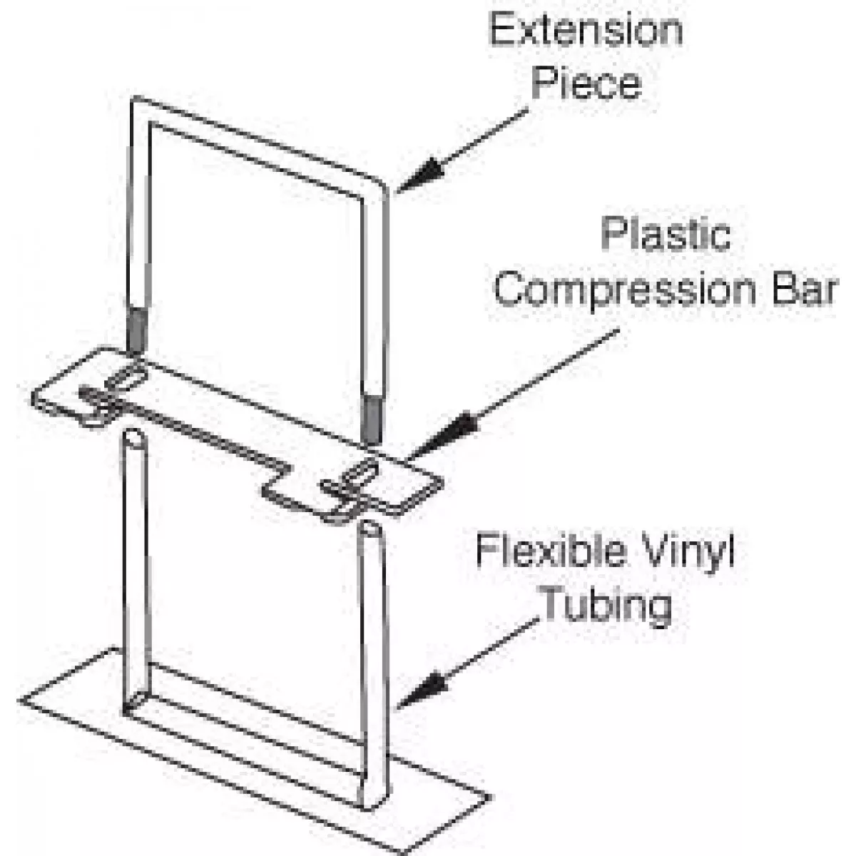 Fastener Self Adhesive Medi Clip Compression Bar Only White - 100 Per Box