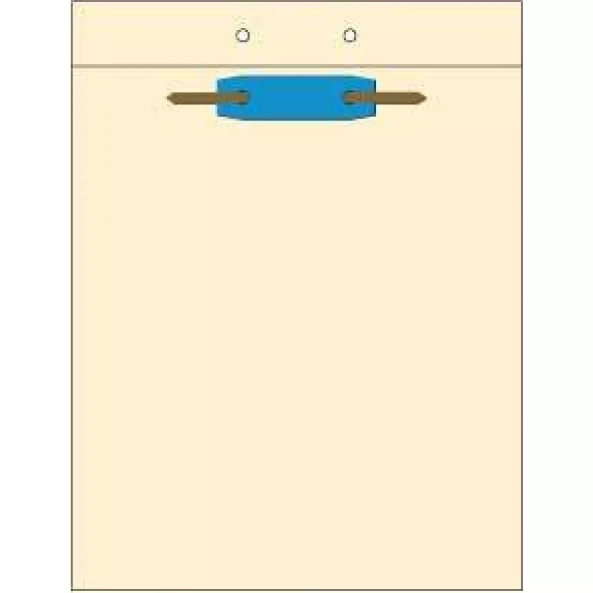 Fileback Fastener #1 No Tab Top Hinge 11Pt Manila 8-1/2"X11" 200 Per Case