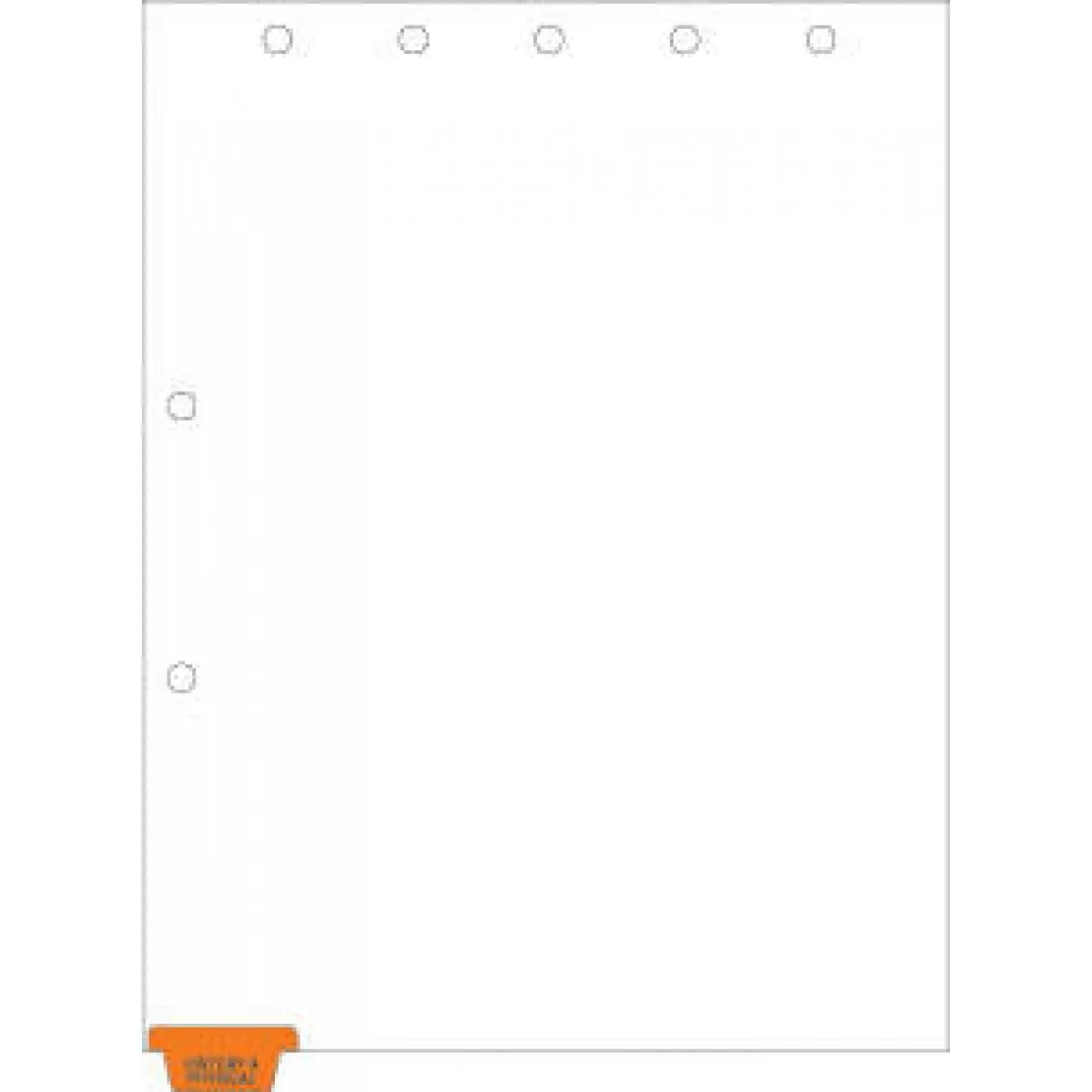 Filepro Chart Divider Bottom Tab Position #1 "History & Physical" 1/7 Cut Mylar Reinforced Tab Orange 32# White Ledger 8-1/2"X11" - 50 Per Box
