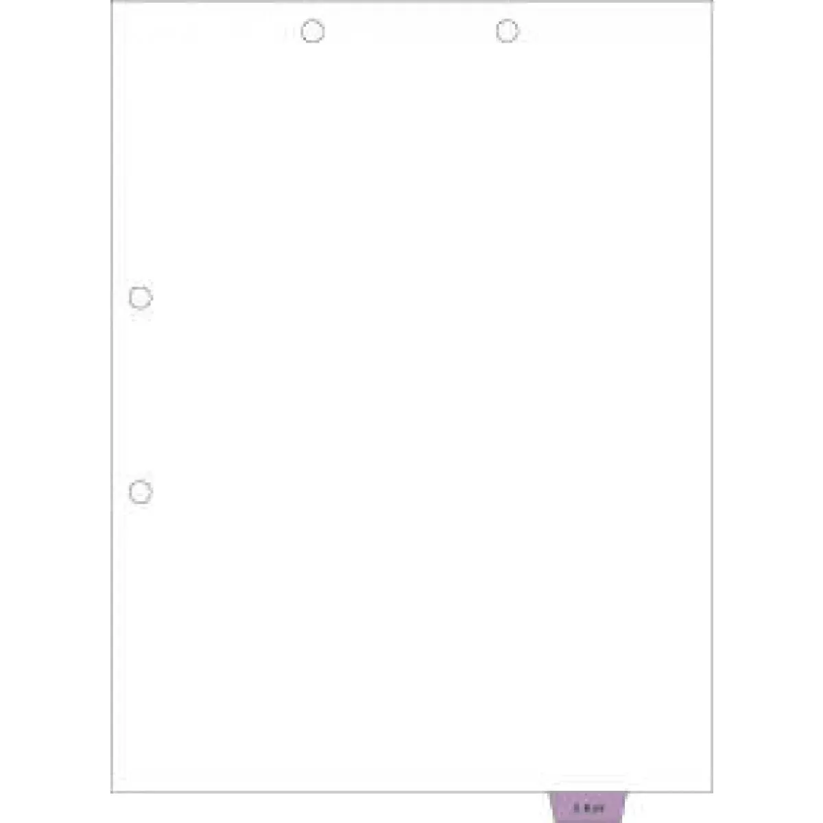 Filepro Chart Divider Bottom Tab Position #7 "X-Ray" 1/8 Cut Mylar Reinforced Tab Purple 100# White 8-1/2"X11" - 300 Per Box
