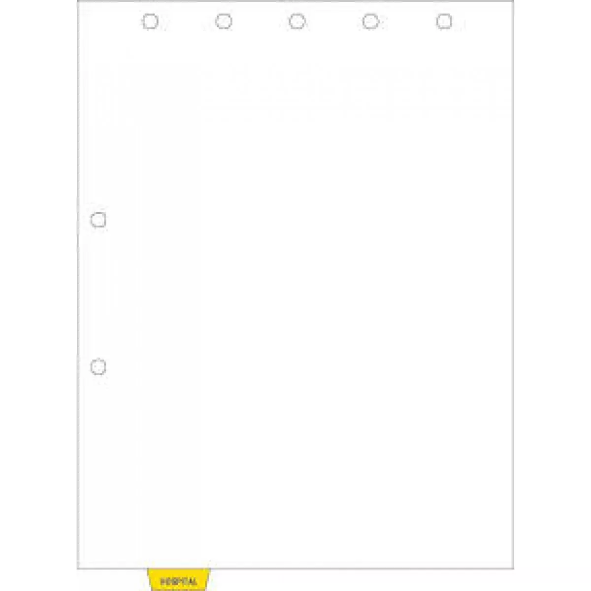 Filepro Chart Divider Bottom Tab Postion #2 "Hospital 1/7 Cut Mylar Reinforced Tab Dark Yellow 32# White Ledger 8-1/2"X11" - 300 Per Box