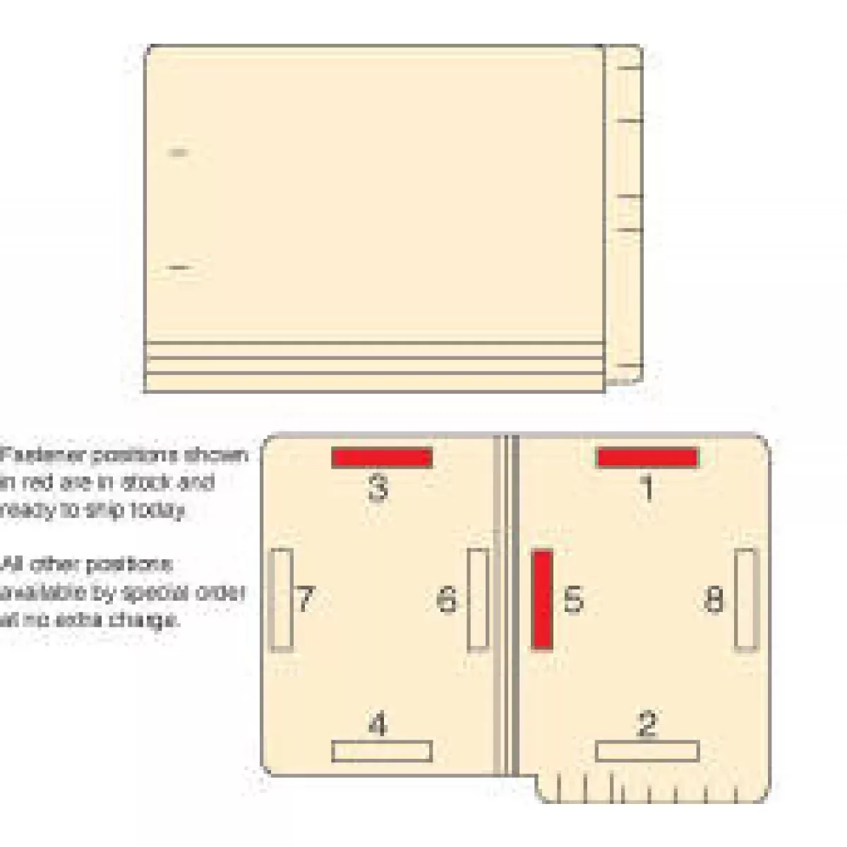 Filepro End Tab Folder Fastener # 1 11Pt Manila Flush Front 12-1/4"X9-1/2" 2Ply 250 Per Case