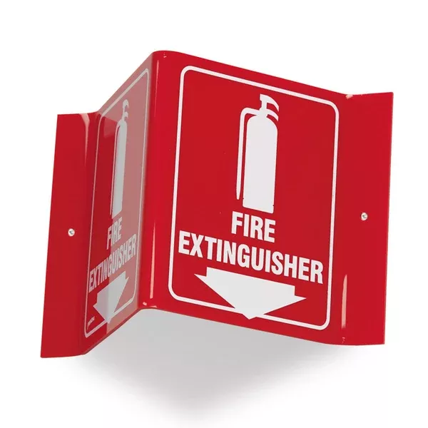 "Fire Extinguisher" V Shape Location Sign "Fire Extinguisher" Sign ,1 Each