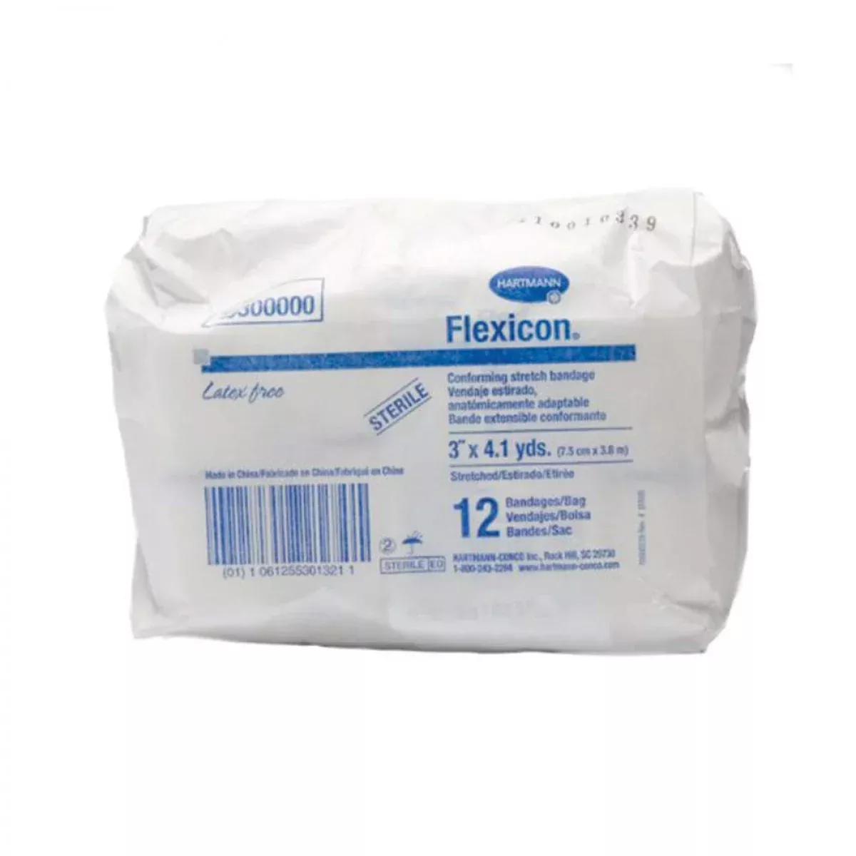 Flexicon Gauze Roll Sterile X 3"X 4.1 Yards White - 12 Per Bag