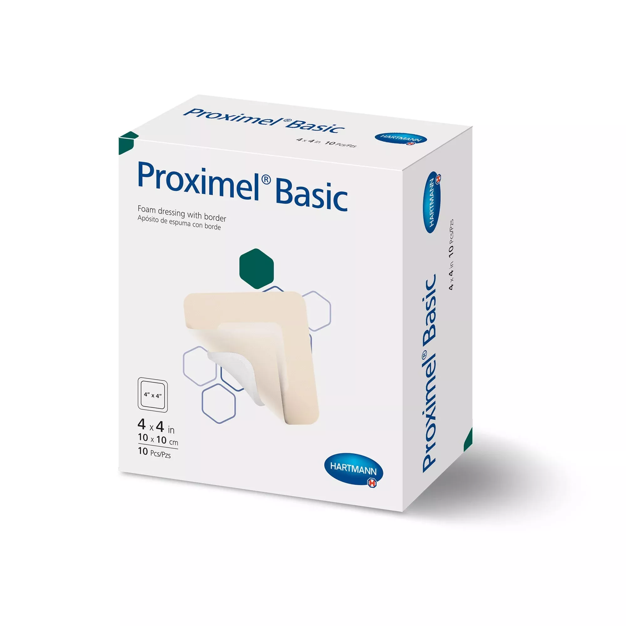 Foam Dressing Proximel Basic 4 X 4 Inch With Border Waterproof Film Backing Acrylic Adhesive Square Sterile