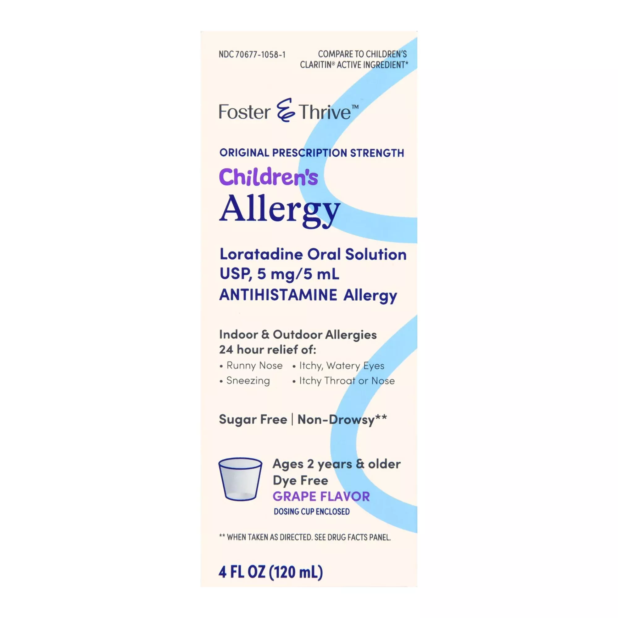 Foster & Thrive™ Children's Allergy Loratadine Oral Solution, Grape Flavor