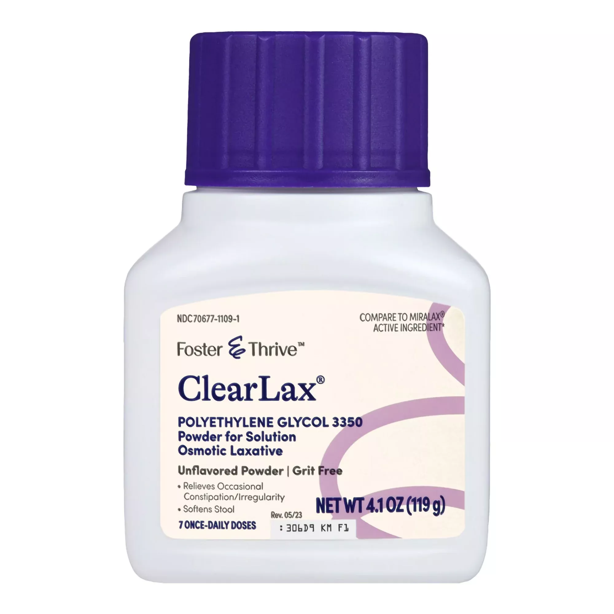 Foster & Thrive™ ClearLax Polyethylene Glycol 3350 Powder for Solution, 4.1-oz