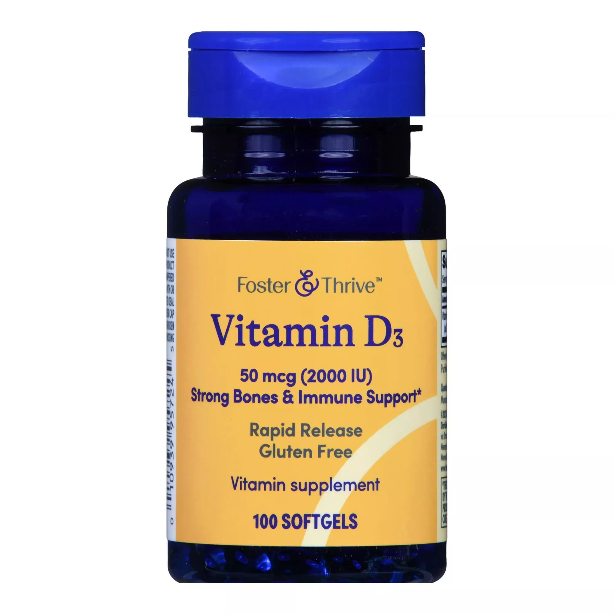Foster & Thrive™ Vitamin D-3 50 mcg (2000 IU) Rapid Release Softgels