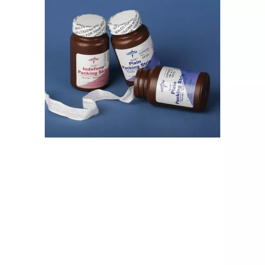 Gauze Packing Strip Plain 1X5Yd Sterile Latex free