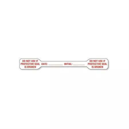 General Purpose Tamper-Evident Labels "Do Not Use If Protective Seal Is Broken" • Red • 4.13"W x 0.5" ,250 / pk