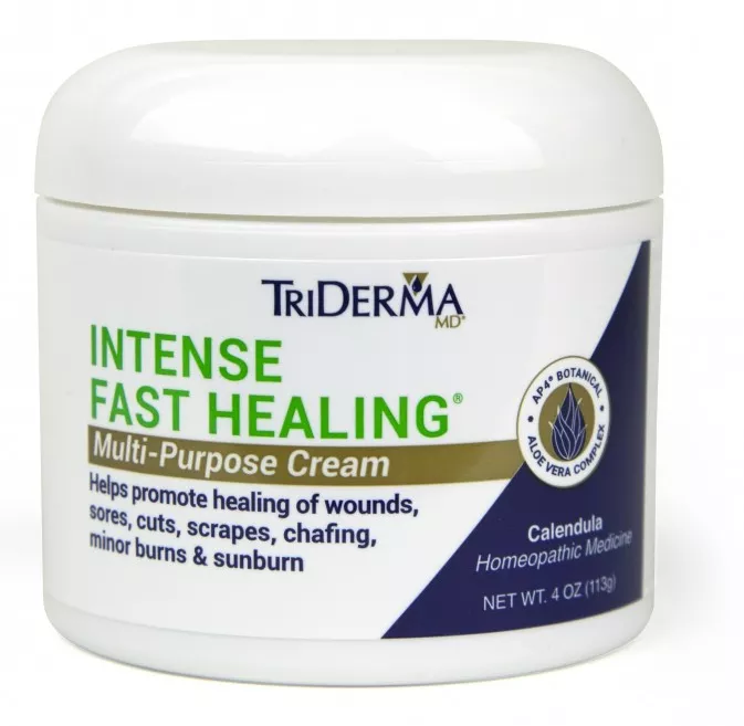 Genuine Virgin Aloe TriDERMA Intense Fast Healing Cream 4oz