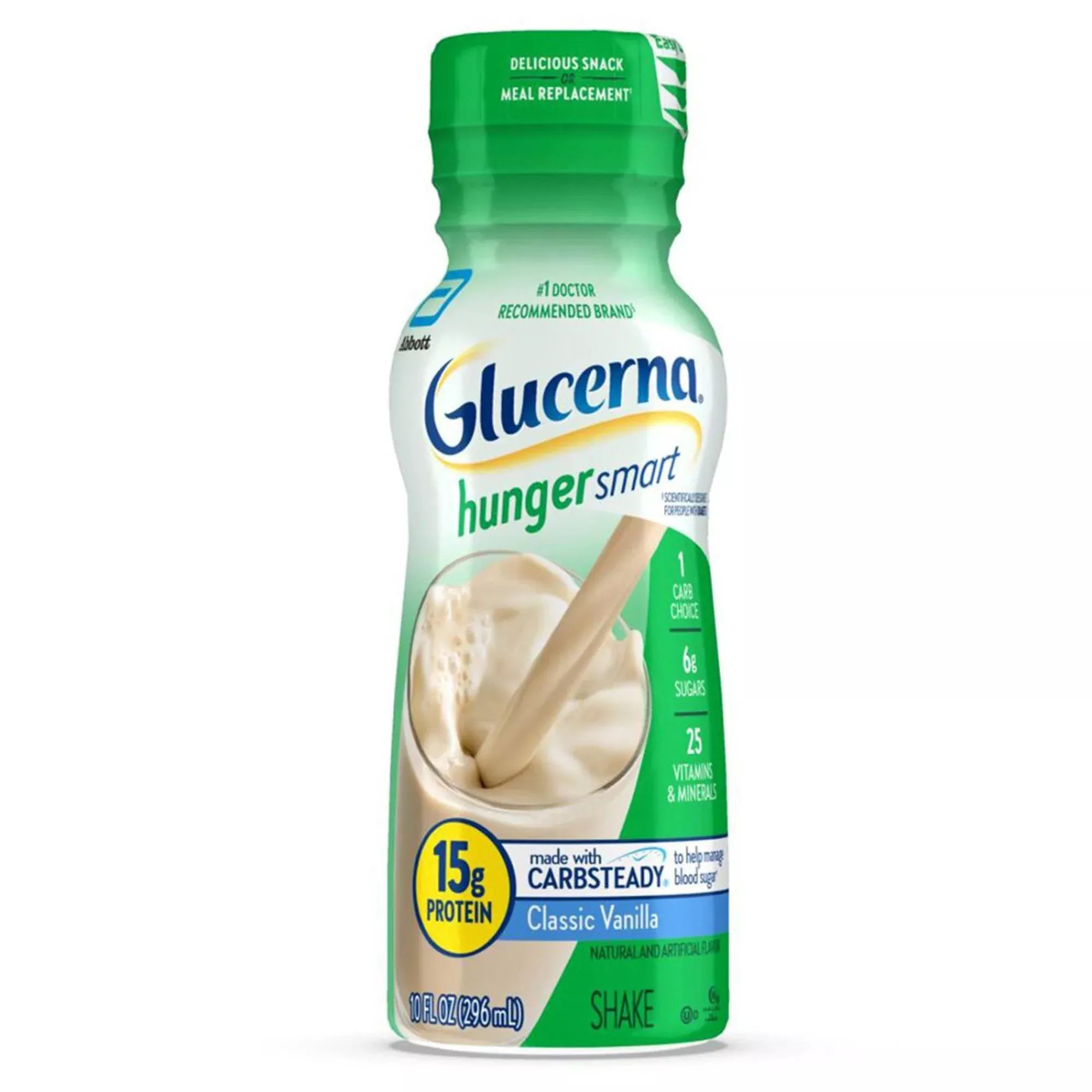 Glucerna Hunger Smart Shake, Vanilla Flavor, 10-ounce bottle