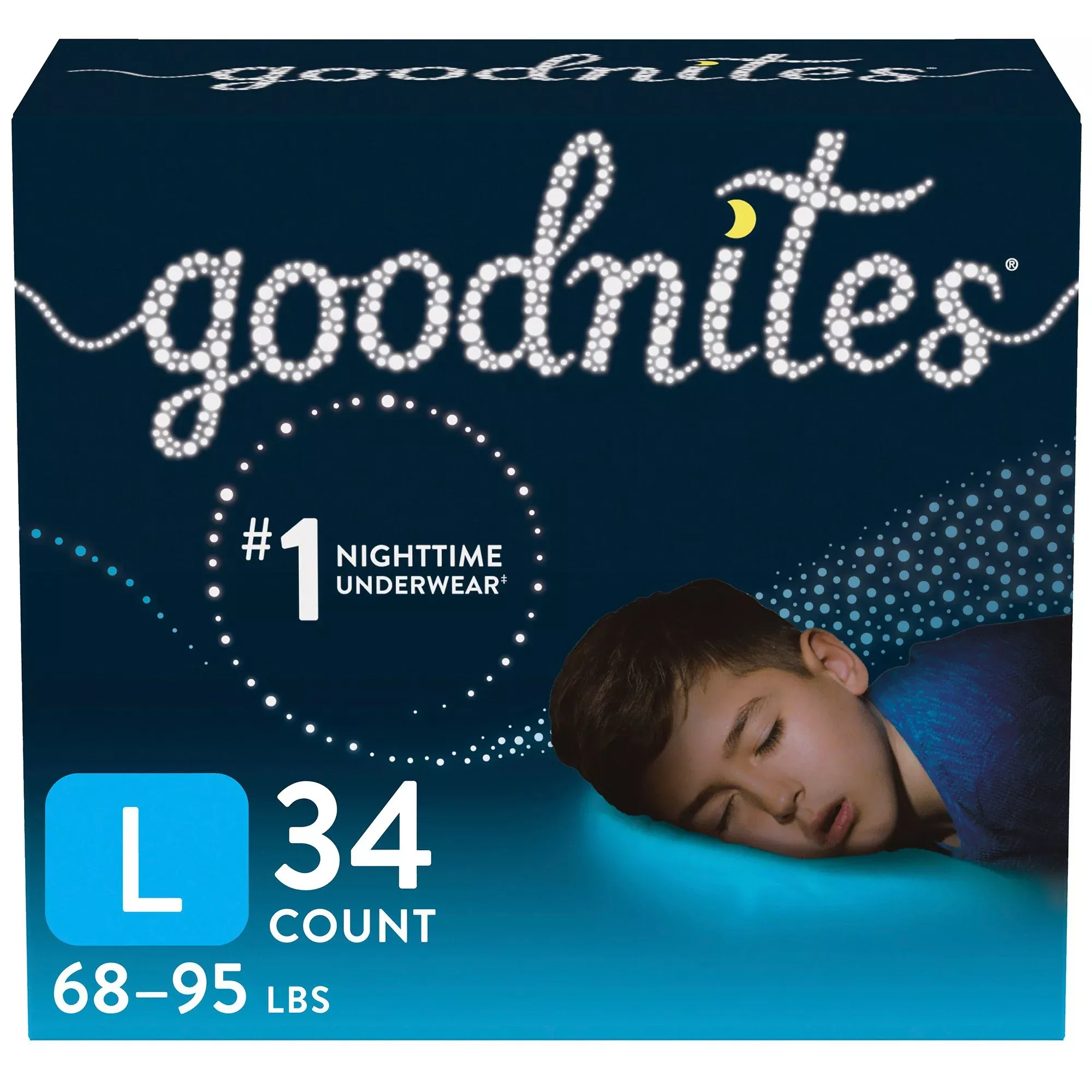 Goodnites Boys Heavy Absorbency Nighttime Underwear, Large