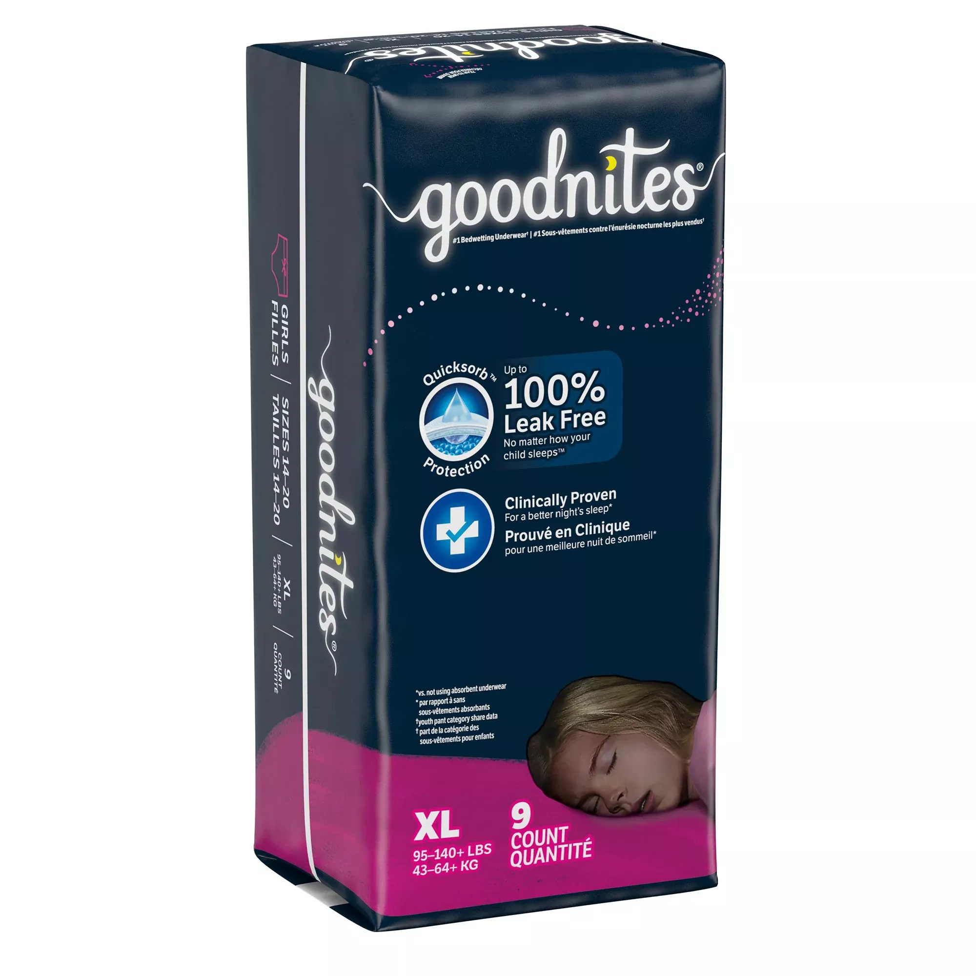 Goodnites Girls Heavy Absorbency Nighttime Underwear, Extra Large