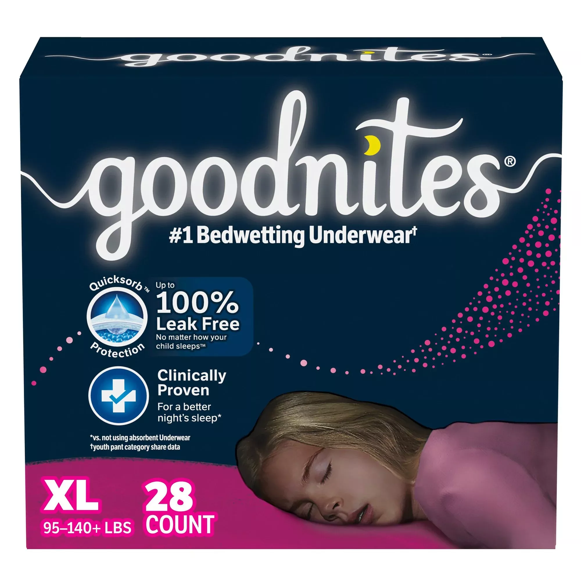 GoodNites Night Time Underwear For Girls, Extra Large