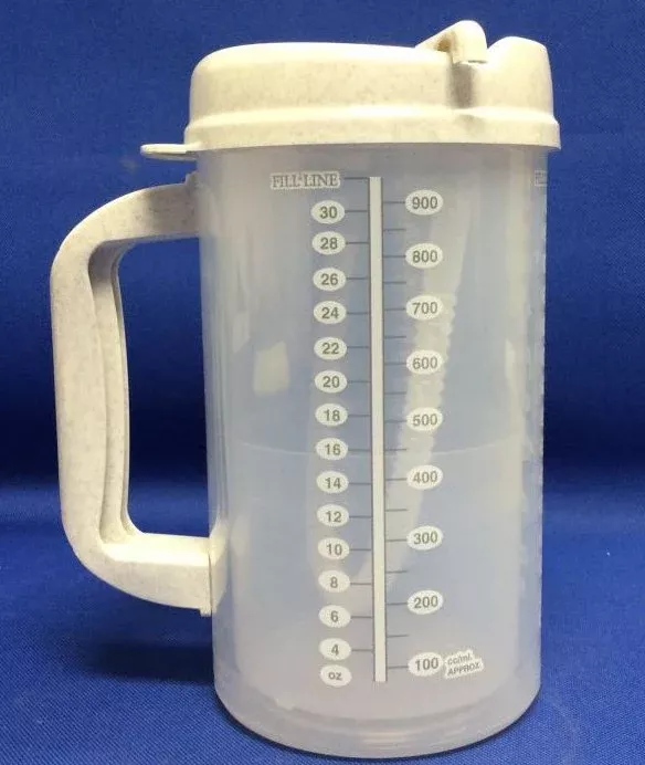 Graduated Drinking Mug, Gray, 32 ounce