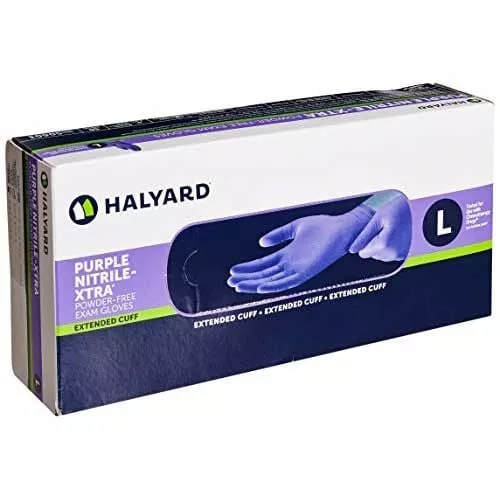 Halyard Purple Nitrile-Xtra Examination Gloves - KC500