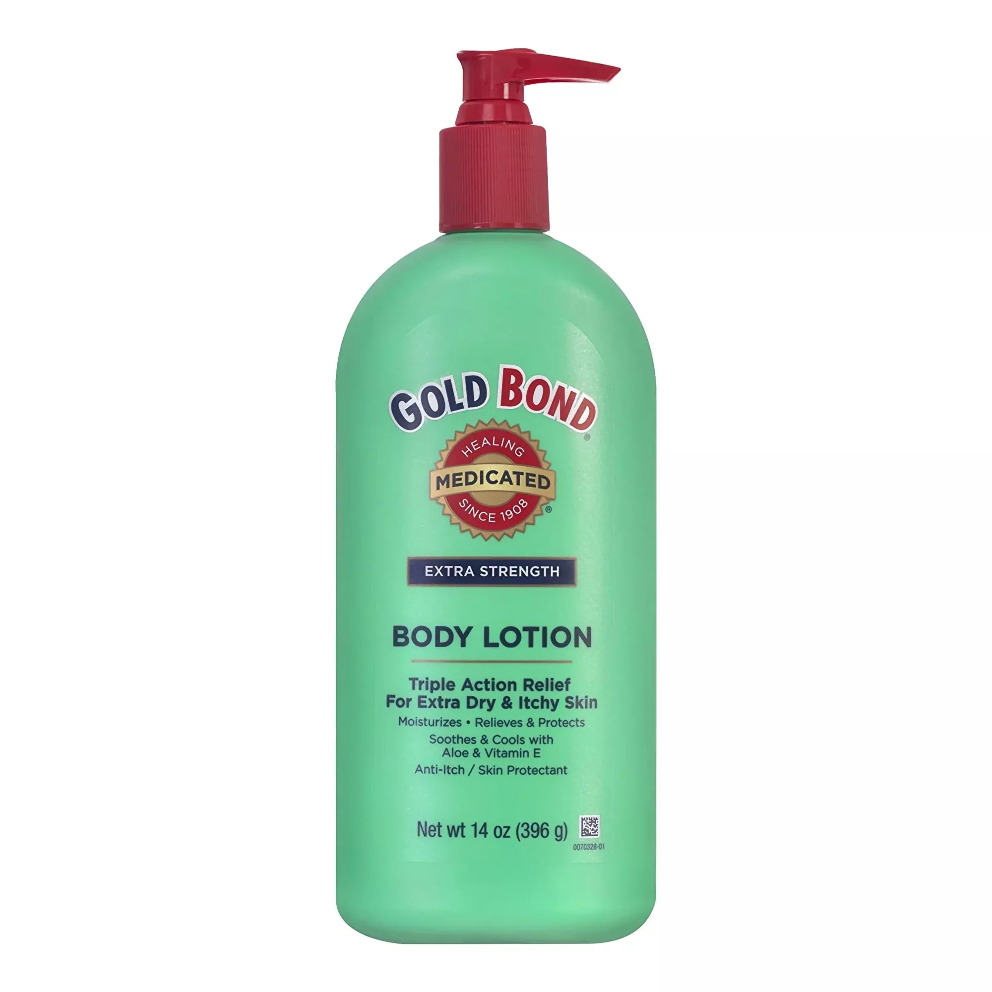 Hand and Body Moisturizer Gold Bond Extra Strength Medicated 14 oz. Pump Bottle Scented Lotion