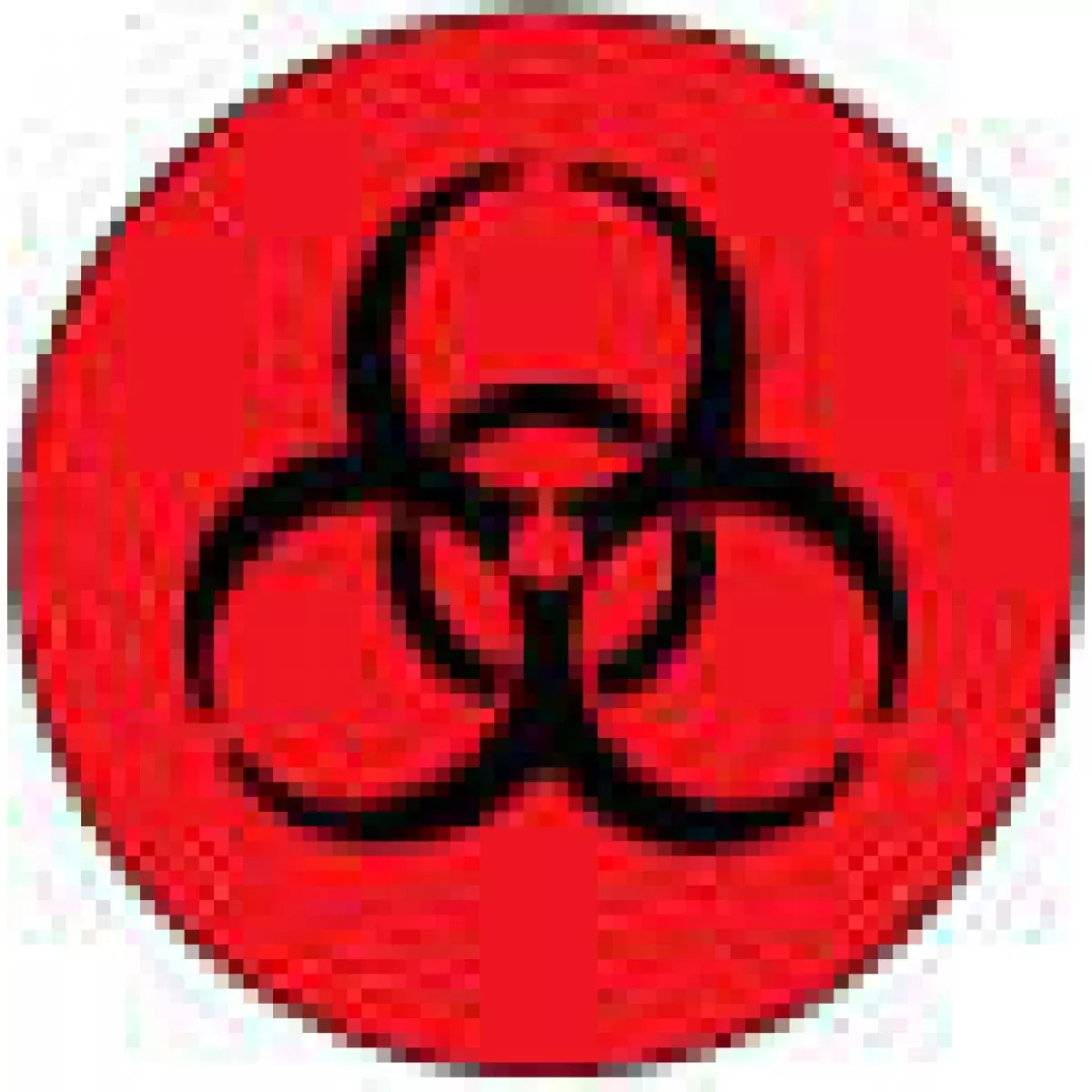 Hazard Label (Paper, Permanent) Fluorescent Red - 1000 Labels Per Roll