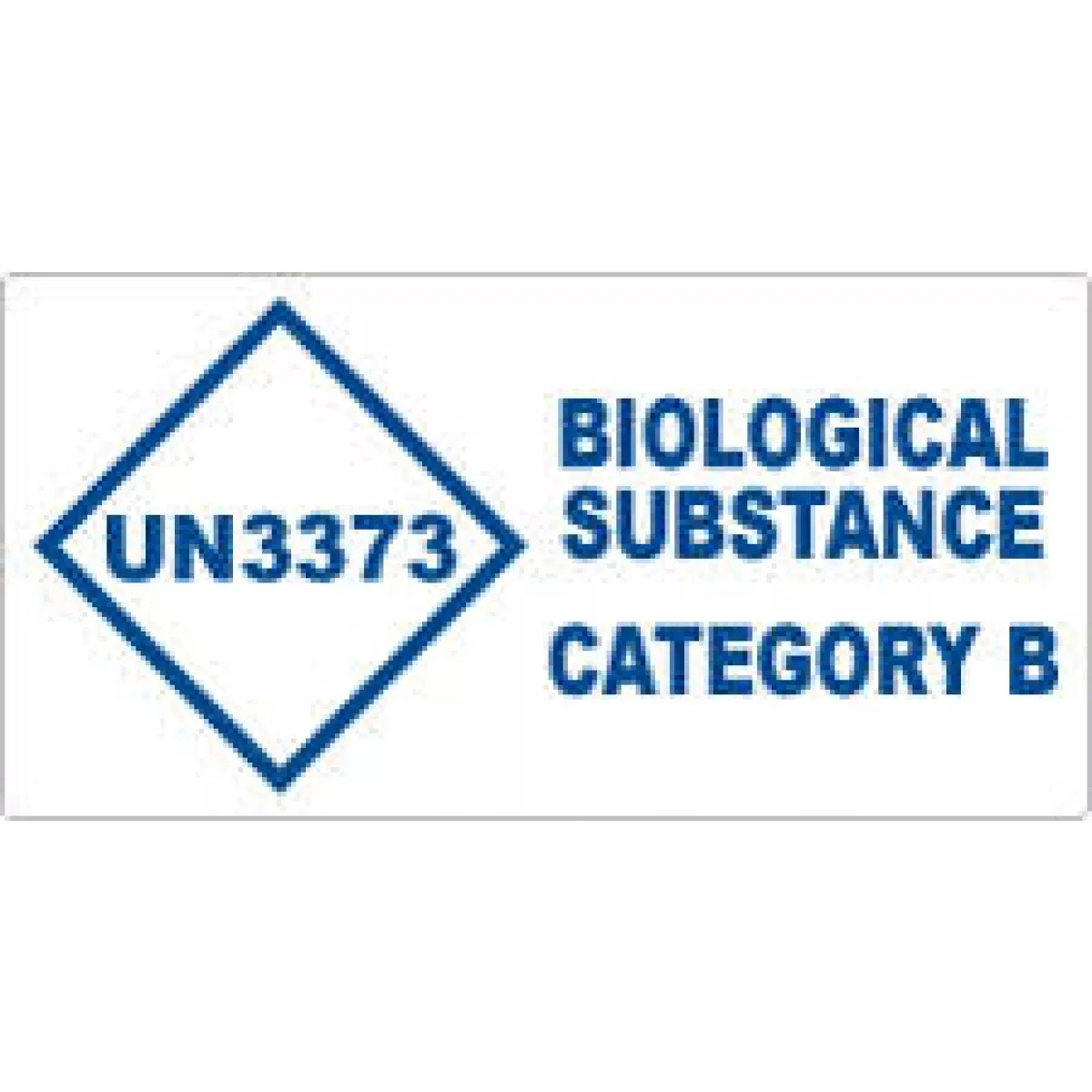 Hazard Label (Paper, Permanent) Un3373 Biological 8" X 4" White 100 Per Package