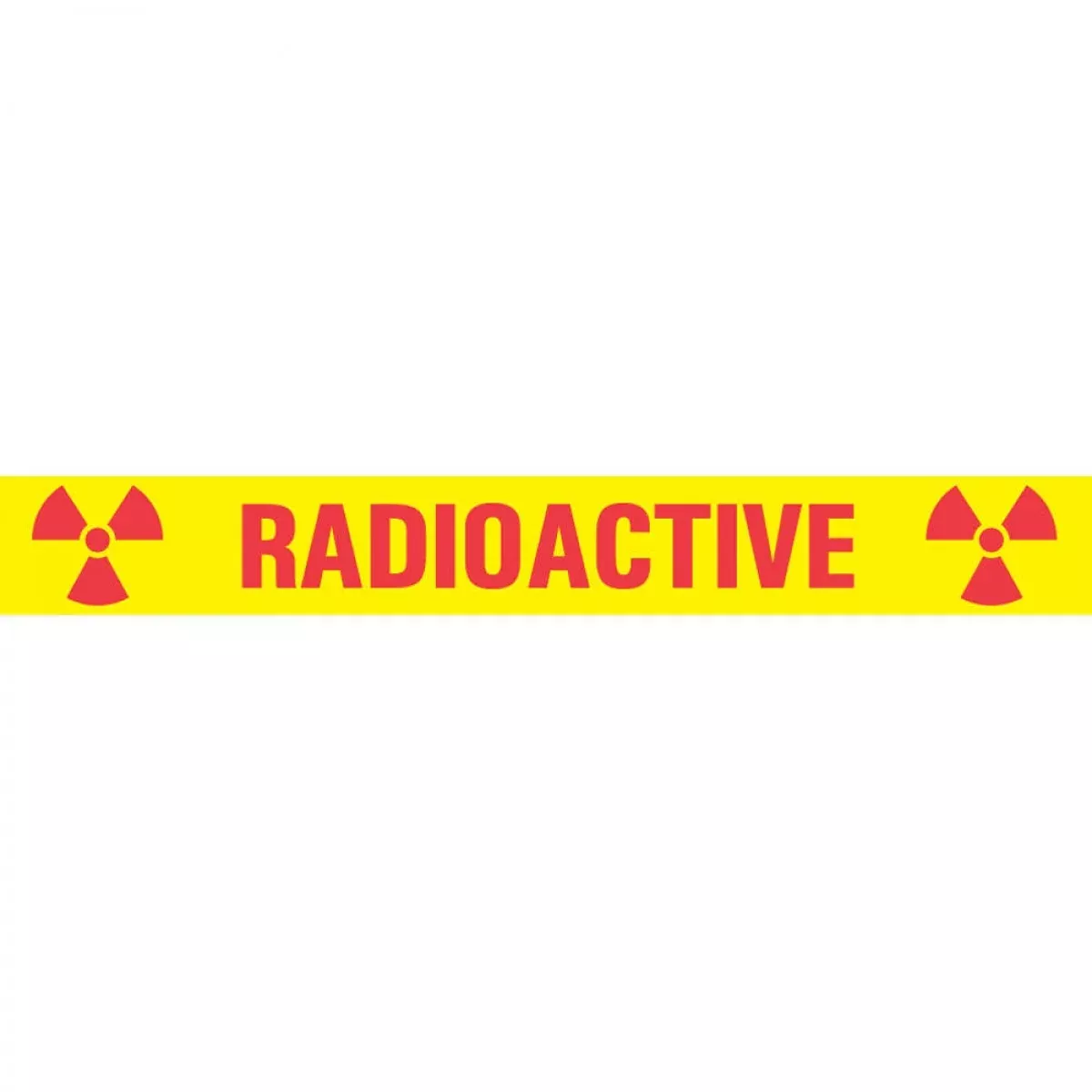 Hazard Tape (Removable) Radioactive 1/2" X 500" Per Roll Yellow 125