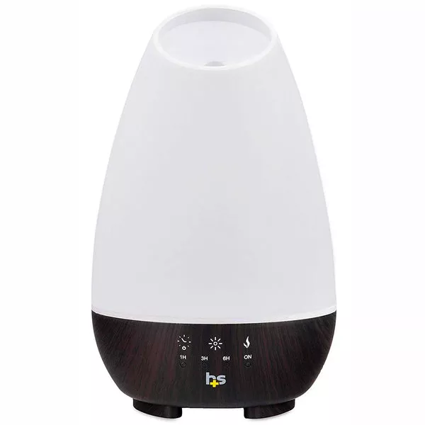HealthSmart Aromatherapy Diffuser Cool Mist Humidifier - Oil Diffuser for Essential Oils, Brown AM-40-500-037