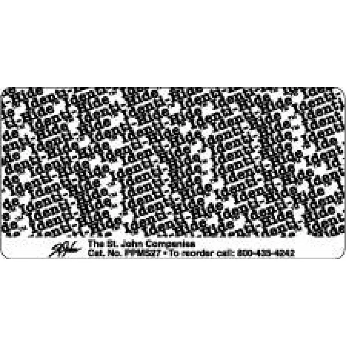 Identi-Hide Label Covers Patient Information Paper Permanent 3" Core 4" X 2" Opaque White 500 Per Roll