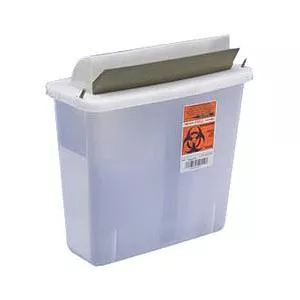 In-Room Sharps Container with Mailbox-Style Lid 5 Quart
