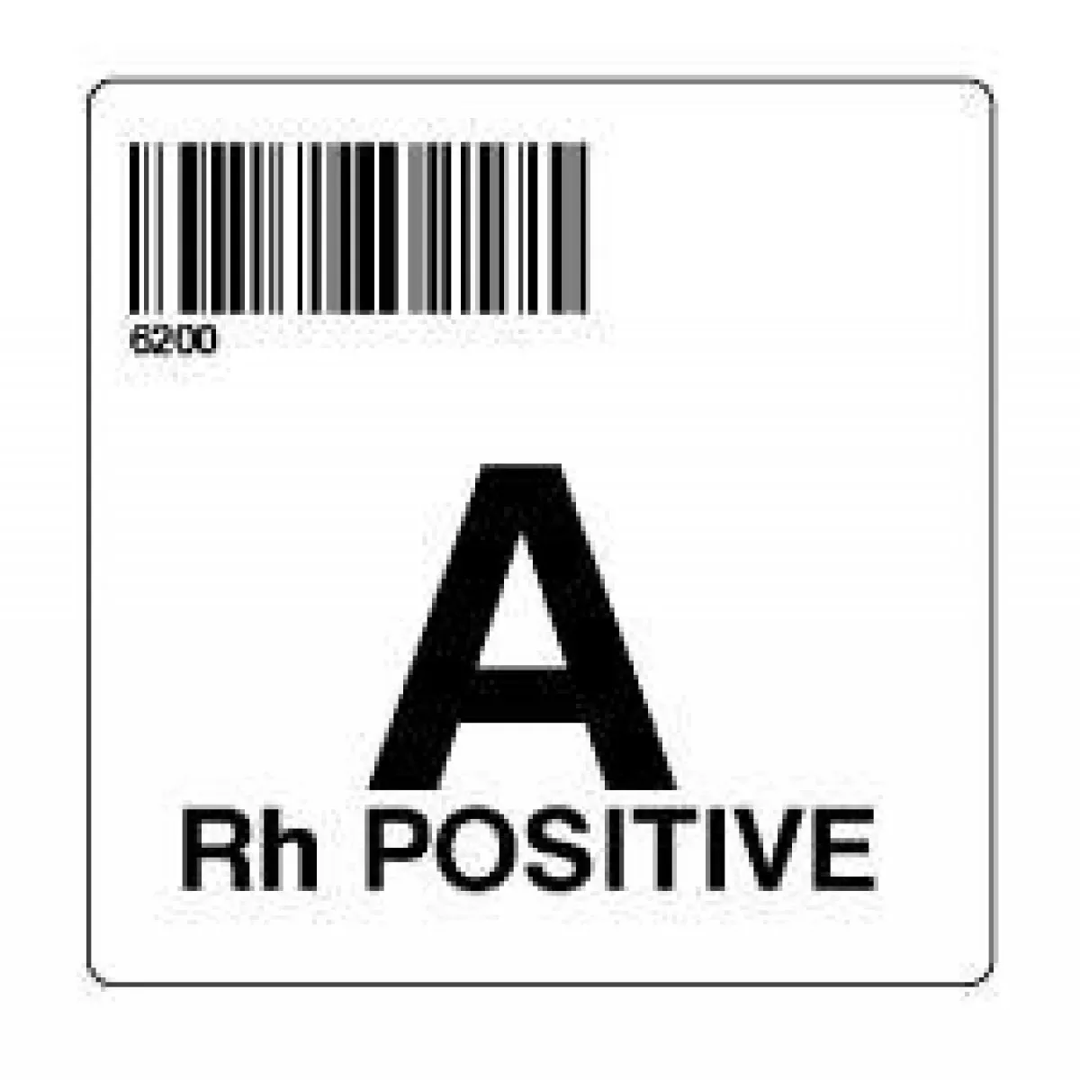 Isbt 128 Label (Synthetic, Permanent) "A Rh Positive'' 2" X 2" White - 500 Per Roll