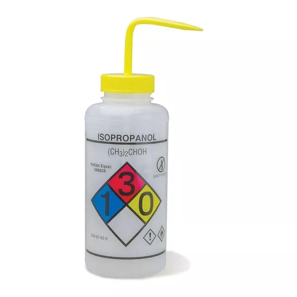 Isopropanol 1000mL Vented RTK GHS Wash Bottle Isopropanol ,2 / pk