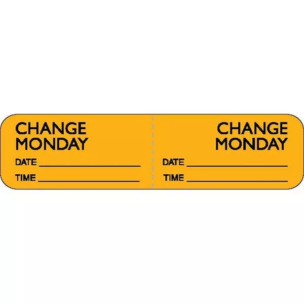 IV Daily Change Labels - Monday Monday ,500 / roll