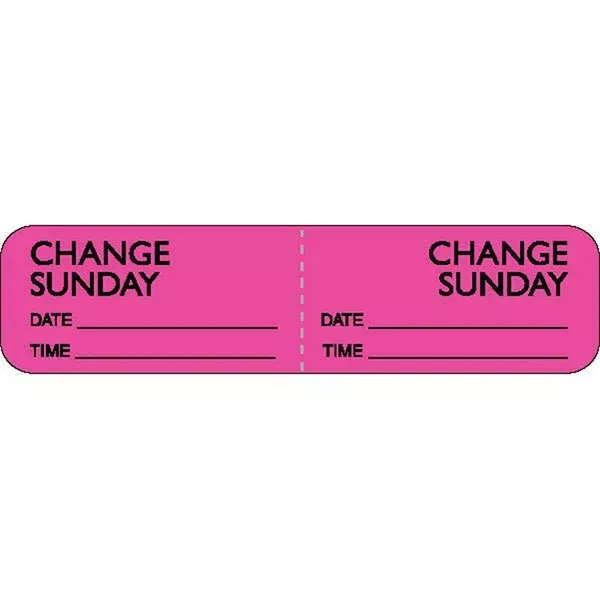 IV Daily Change Labels - Sunday Sunday ,500 / roll