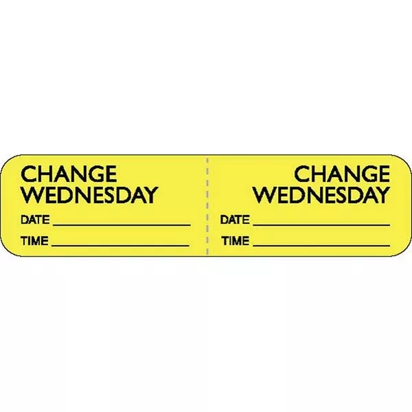 IV Daily Change Labels - Wednesday Wednesday ,500 / roll