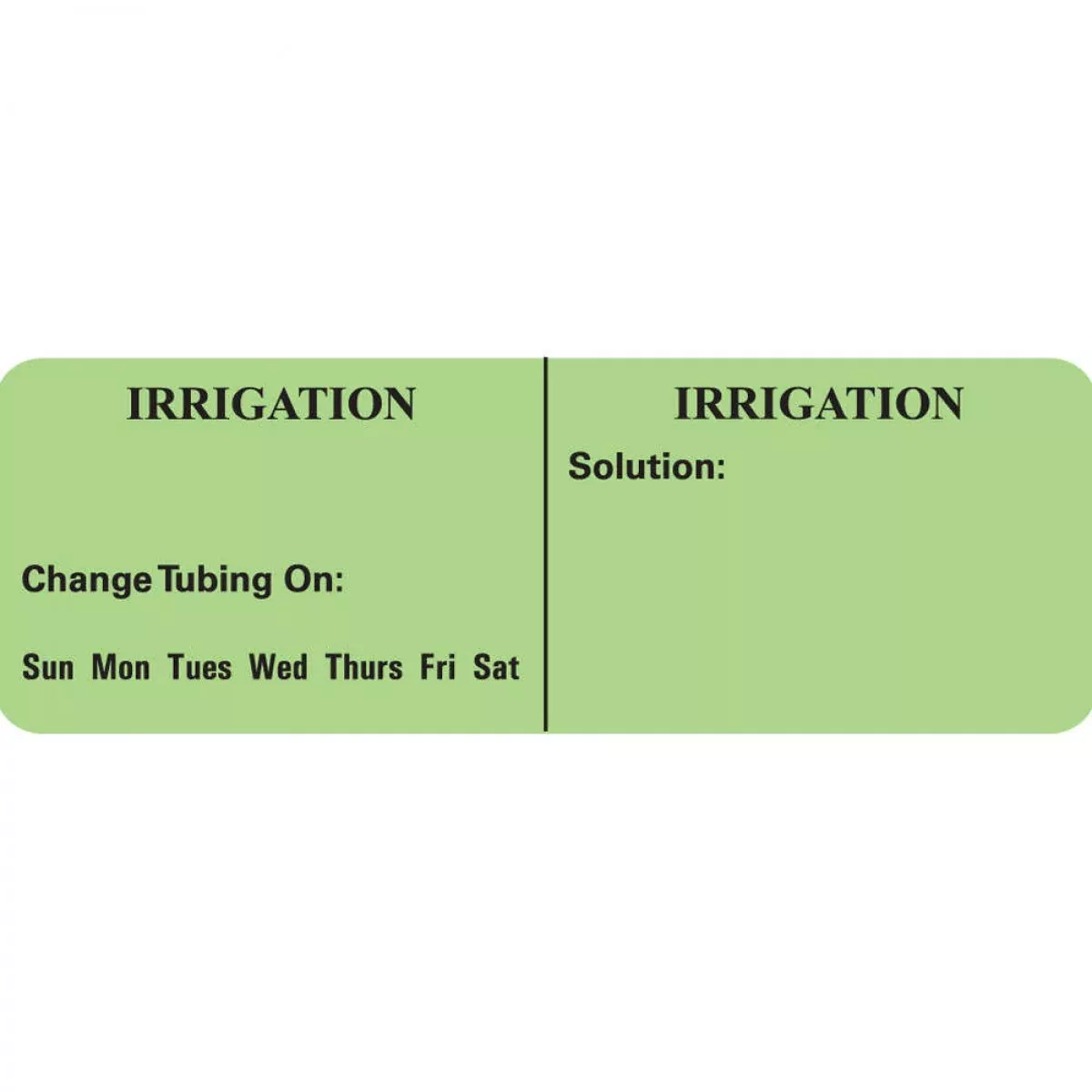 Iv Label Paper Permanent Irrigation 1" Core 2 15/16" X 1 Fl. Green 500 Per Roll