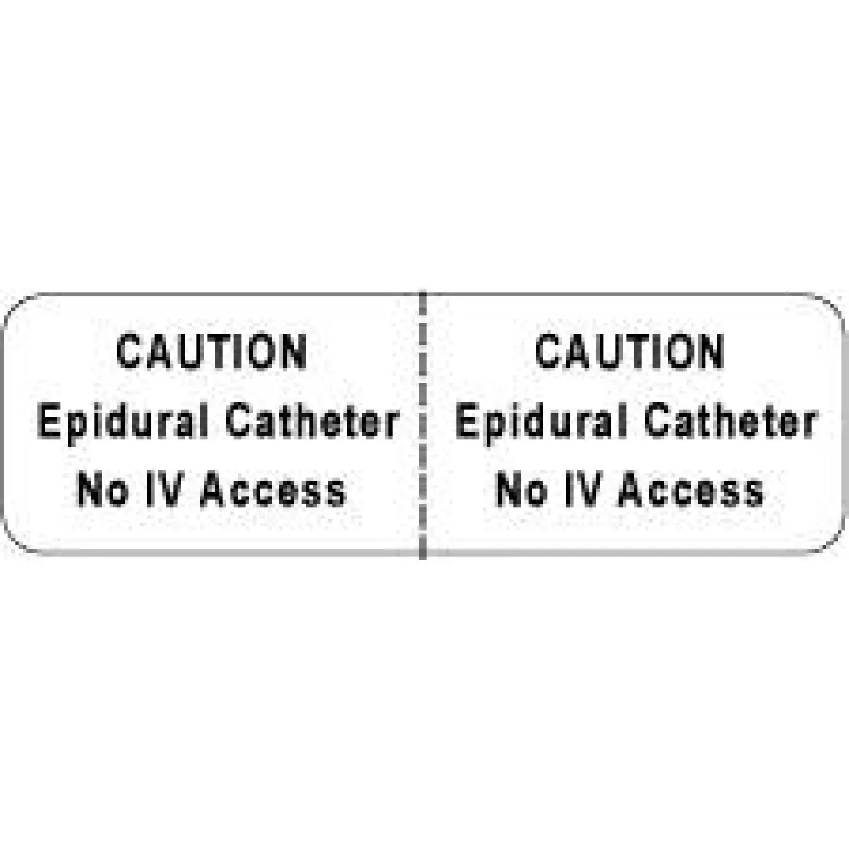 Iv Label Wraparound Paper Permanent Caution Epidural 2 7/8" X 7/8" White 1000 Per Roll
