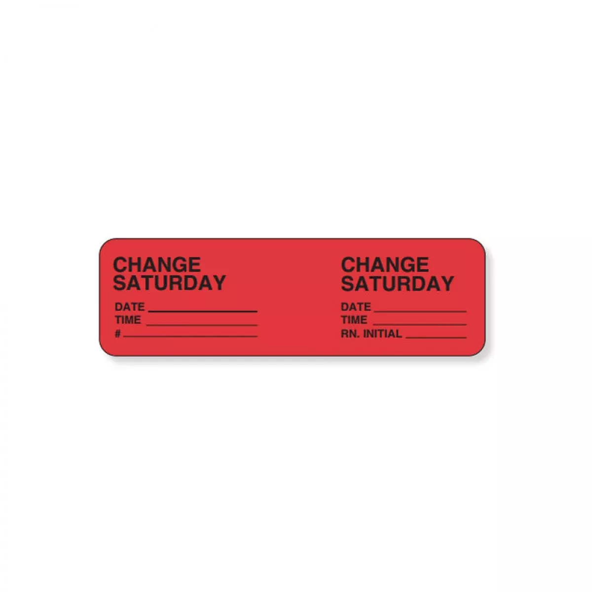 Iv Label Wraparound Paper Permanent Change Change 2 7/8" X 7/8" Fl. Red 1000 Per Roll