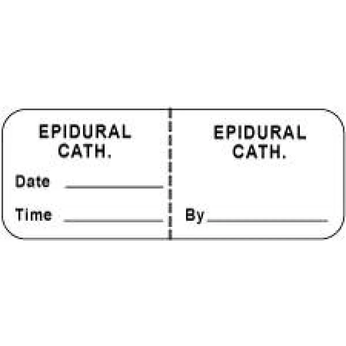 Iv Label Wraparound Paper Permanent Epidural Cath. 2" X 3/4" White 1000 Per Roll