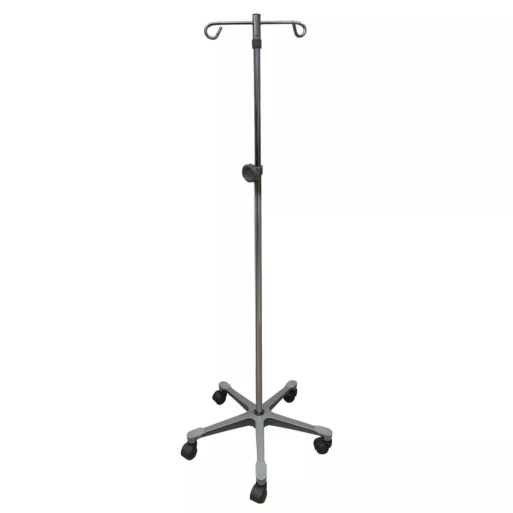 IV Stand Floor Stand 2 Hooks 5 Legs with Casters