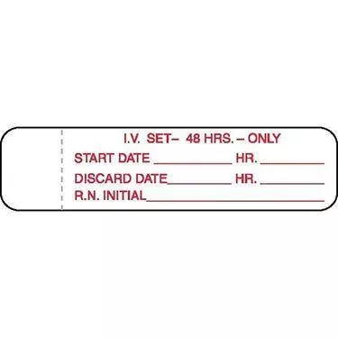 IV Tubing Labels - 48 Hrs 48 Hrs ,1000 / roll