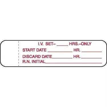 IV Tubing Labels - Blank Hrs ____ Hrs ,1000 / roll