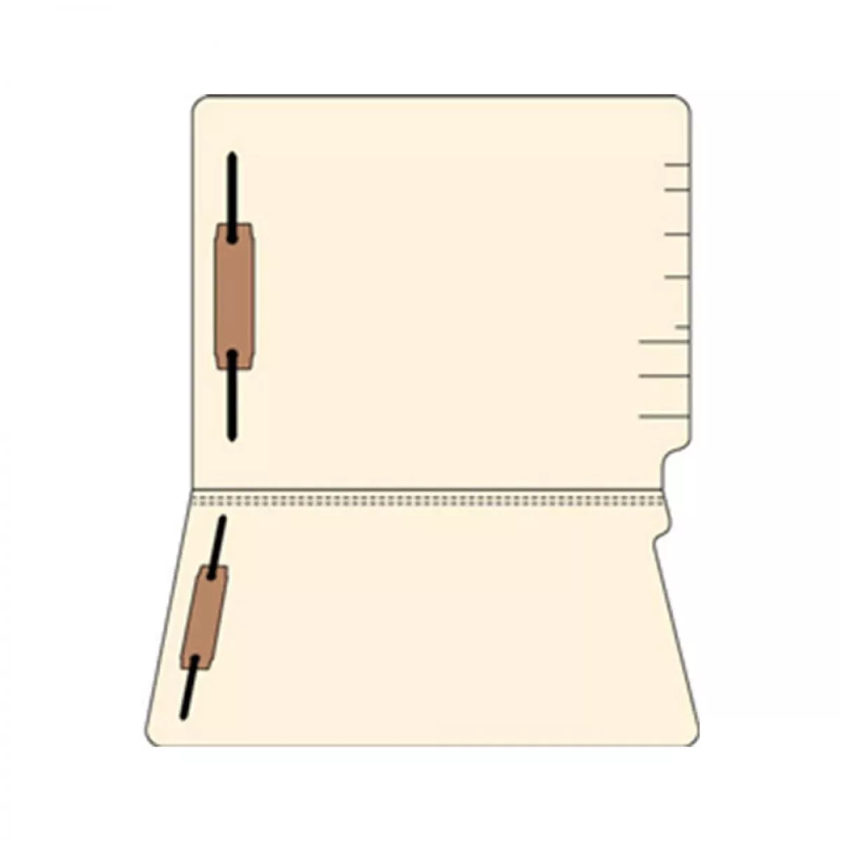 Jeter Compatible End Tab Folder Fas# 1&3 14Pt Manila Flush Front 12 1/4" X 9 1/2" 2Ply - 250 Per Case