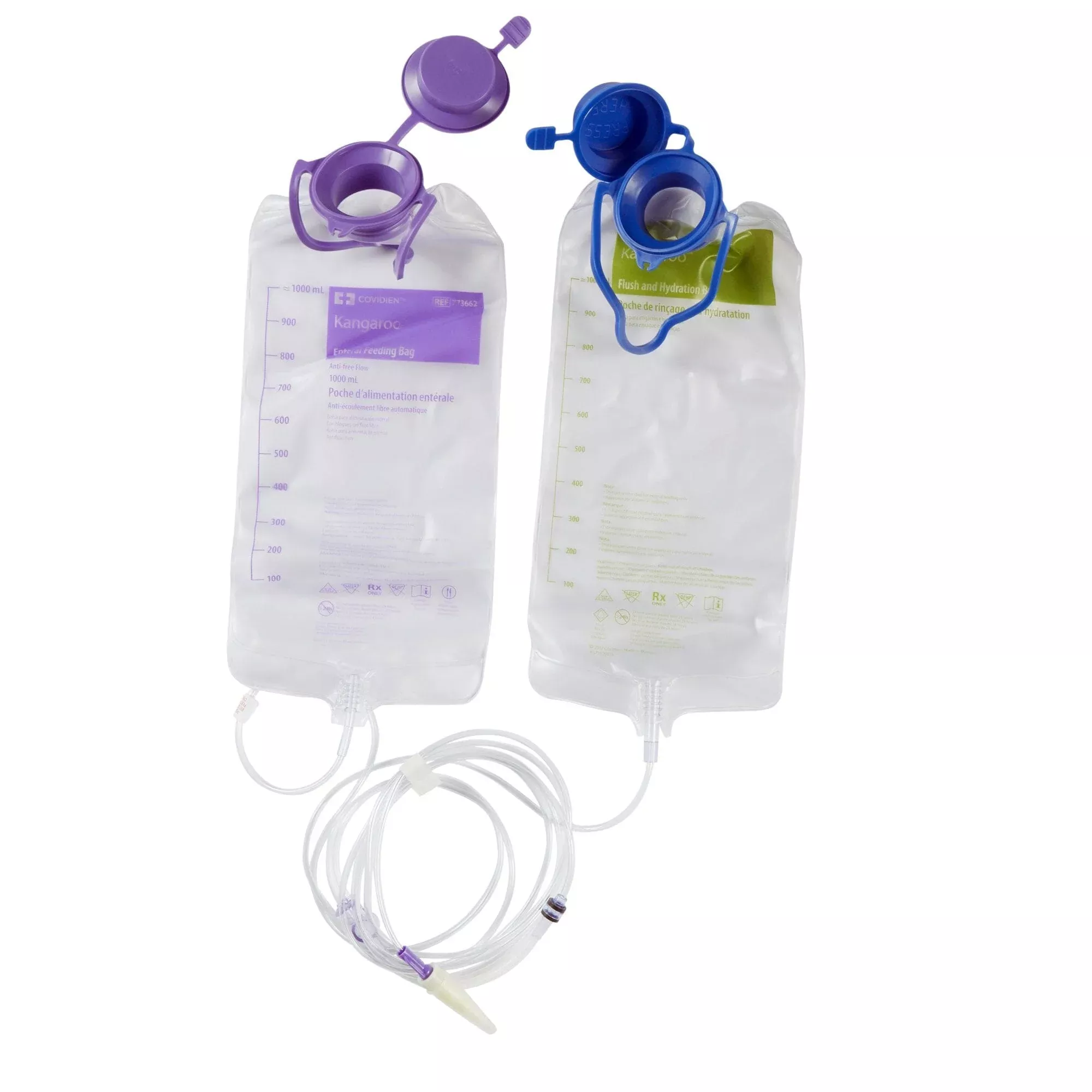 Kangaroo™ ePump Feed Set with Flush Set 1000mL, Non-Sterile, DEHP-Free