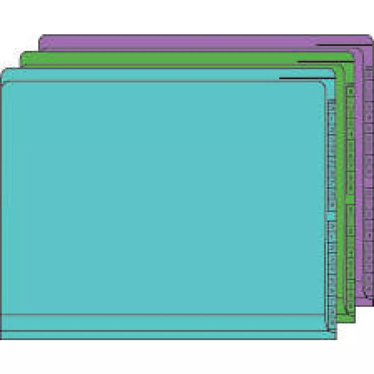 Kardex Comparable End Tab Folder No Fas 11Pt Color Stock Brown 0-9 Scale Printed Twice On Tab 11 3/4" X 9 1/2" 2Ply Top And Side - 100 Per Box