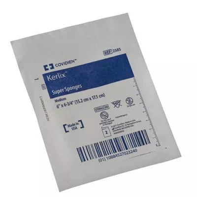Kerlix Sterile Super Sponge Medium 6" x 6-3/4" (Sterile 2's)