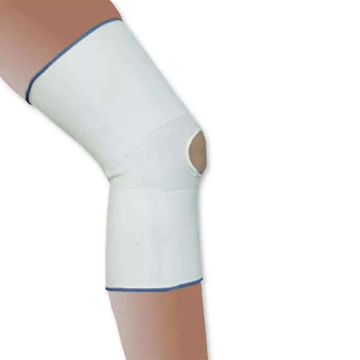 Knee Support Open Patella Sleeve Elastic White Small - 1 Each