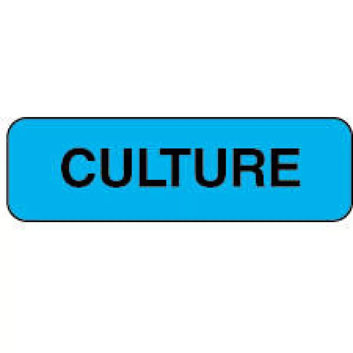 Lab Communication Label (Paper, Permanent) Culture 1 1/4" X 3/8" Blue - 1000 Per Roll