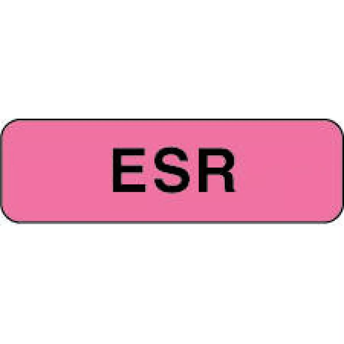 Lab Communication Label (Paper, Permanent) Esr 1 1/4" X 3/8" Fluorescent Pink - 1000 Per Roll