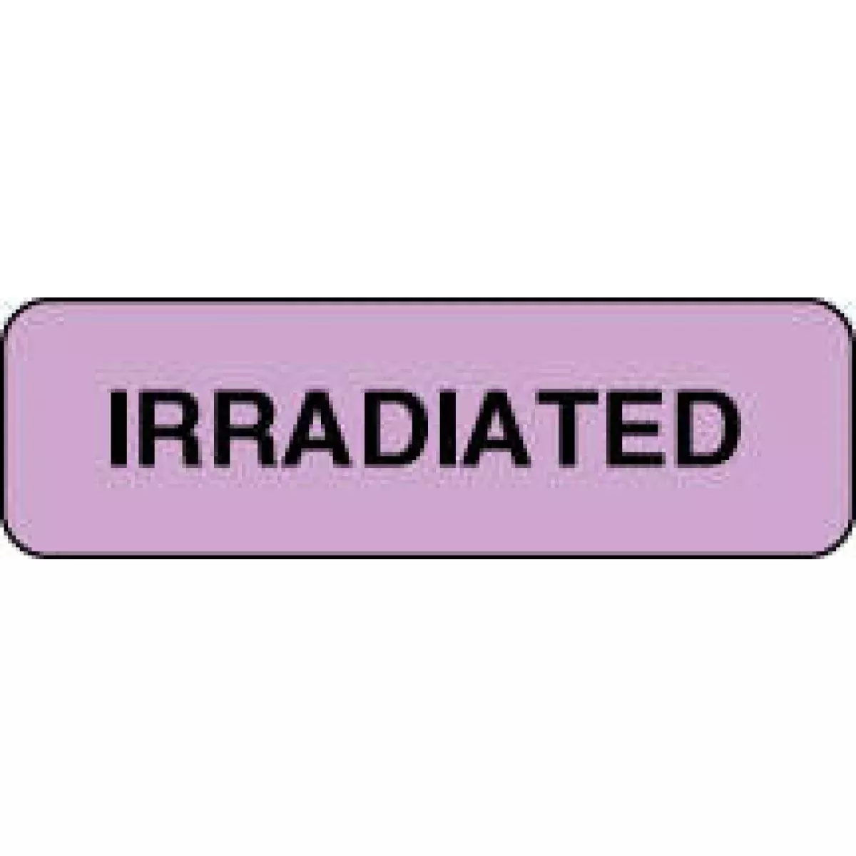 Lab Communication Label (Paper, Permanent) Irradiated 1 1/4" X 3/8" Lavender - 1000 Per Roll
